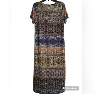 NWT ELLEN WEAVER Dress Maxi Sz Large